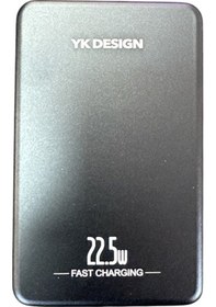 Resim Yk Design P911 Wireless Magnetic Magsafe Powerbank Kablosuz 15w 5000 Mah Siyah 