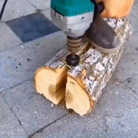 Resim 32mm Elektrikli Matkap Ahşap Bölme Aparatı - Dairesel/Kare/Altıgen Saplı Kolay Ağaç Yarma için Çok Amaçlı 