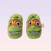 Resim NİCKELODEON Genç Mutant Ninja Kaplumbağalar Michelangelo Figürlü Peluş Terlik 