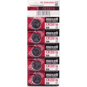 Resim Maxell Cr2016 3V Lityum Düğme Pil 5'Li Paket 
