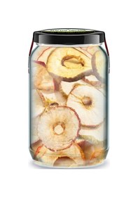 Resim Kırmızı Tatlı Elma Kurusu Bi Kavanoz 660 Cc. Cam Kavanoz Yuvarlak Dilim Kuru Elma Slice Dried Apple Diğer 