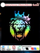 Resim Onur Reklam Taçlı Aslan Başlı Sticker 