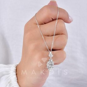 Resim 0.90 Karat Baget Pırlanta Kolye - HRD Sertifikalı 