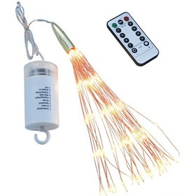 Resim Yunboo 40 Ayağlı 200 Led Işıklı Atış Makyajı, Pil Ve Uzaktan Kumanda İle Islak Beyaz, Bahçe Ve Noel Dekorasyonu Için Bakır Tel Işıklı Diğer 