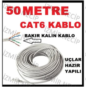 Resim Ncpline Modem Bilgisayar Kablosu 50 Metre Internet Kablosu Cat 6 Etherhe 
