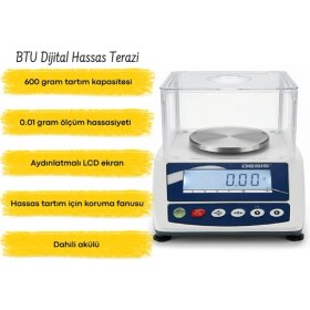 Resim Sevgift Desis BTU Dijital Hassas Terazi 600GR | 0.01GR 