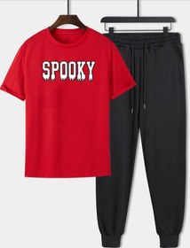 Resim uyguntarz Unisex Spooky Baskılı 2'li Eşofman Takımı 