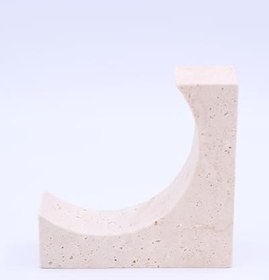 Resim Traverten Hilal Kitap Tutucu 