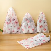 Resim 20 adet Asılı Seyahat Ayakkabı Saklama Çantaları, Toz Geçirmez Karikatür Baskılı Ayakkabı Organizatör Çantaları, Güneş Koruması Sarı ve Toz Geçirmez Kumaş Ayakkabı Kapakları, Çeşitli Ayakkabı Saklama İçin Uygun, Ayakkabı Dolabı Asılı Saklama 