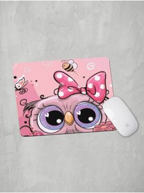 Resim Panorama Ajans Tatlı Pembe Baykuş Owl Kurdele Mouse Pad 