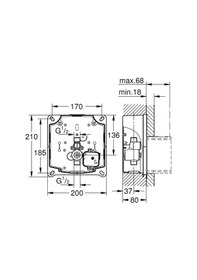Resim Grohe Rapido U Pisuar için Montaj Kutusu - 37338000 Mavi 