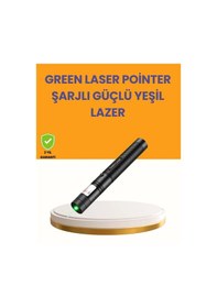 Resim 5000mw Yeşil Lazer Pointer Profesyonel Uzun Menzilli Çok Renkli 
