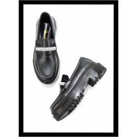 Resim Bambi Siyah Kadın Loafer Ayakkabı K01891300409 
