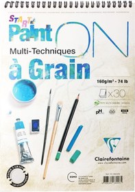 Resim Clairefontaine Paint On Starter Teknik Blok Spiralli 160G A4 