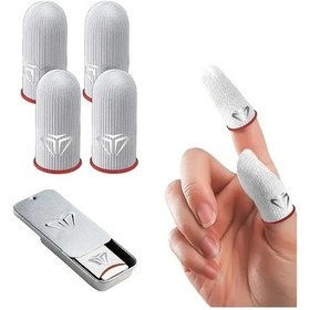Resim Dashanshop 2 Çift Metal Kutulu Oyun Parmak Kılıfı: Gümüş Fiber, Nefes Alabilir, Ter Geçirmez 