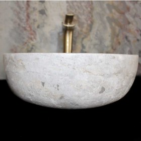 Resim SİPAHİMARBLE Gümüş Traverten Geniş Çanak 