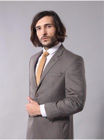 Resim 4 Drop Damalı Erkek Kahverengi Ceket-wessi Kahverengi 