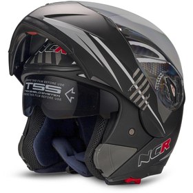 Resim NCR Çene Açılır Kask Vizörlü Monster Mat Siyah Ece Belgeli 