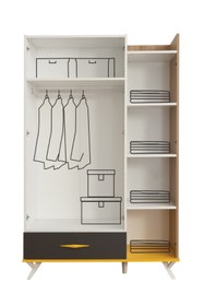 Resim Setay Giallo Genç Odası - 3 Kapılı Dolap, Karyola, Komodin 