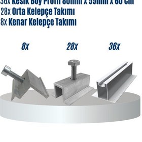 Resim 14 Panelli Trapez - Sandviç - Ahşap Çatı Üzeri Solar Montaj Seti 