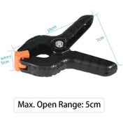 Resim Fortunelane 12'li Pano Kelepçesi Seti - 5cm Açıklıklı Siyah Plastik Klips 