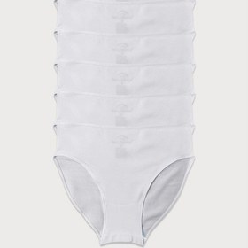 Resim Malabadi Kadın Beyaz 6 Lı Paket Modal Dar Kalıp Ara Bel Slip Külot 187 Beyaz 