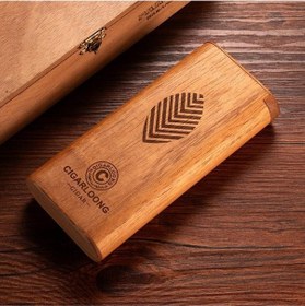 Resim Cigarloong Sedir Ağacı Humidor, 3 Parmak Kapasiteli Taşınabilir Puro Kutusu Puro Aksesuarları 