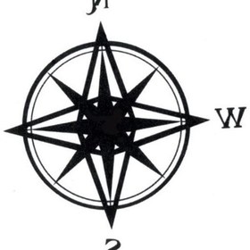 Resim Geçici Dövme Pusula Yön Yıldız El Kol Dövmesi Tattoo 