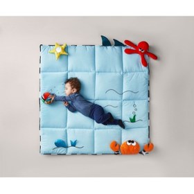 Resim IKEA Oyun Halısı Deniz Canlı'lı %100 Pamuk Trenexpress 