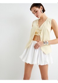 Resim Koton Balon Etek Volanlı Normal Bel Kırık Beyaz 4sak70134uw Ekru 