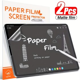 Resim 2 adet Mat Kağıt Film Ekran Koruyucu iPad Air 13/11 2025, iPad Pro 13/11 2024 için, 11. /10. /9. /8. /7. /6. /5., 10.9" /10.2" /9.7" inç, Air7/Air6/Air5/Air4/Air3/Air2/Air1/Pro 9.7/Pro 10.5 inç mini 7. /6. /5. /4. /3. /2. /1. 8.3 inç /7.9 inç, Pet Malzeme Ekran Koruyucu, Tabletlerde Yazma ve Çizme için Koruyucu Film 