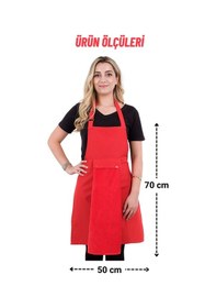Resim Star Ayar Askılı Havlulu 4lü Mutfak Önlüğü Seti Eldiven Tutacak Kırmızı-kırmızı-kırmızı 