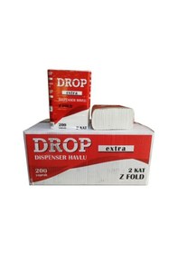 Resim Drop Extra Z Katlamalı Dispenser Havlu 200'lü 12 Paket 21 x 22.7 CM 