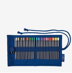 Resim Faber Castell Goldfaber Kuruboya Kalem Seti Rulo Çantalı 30 Parça 