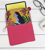 Resim Bk Gift Gift Woman Art Tasarımlı Taşınabilir Koruyucu Tablet Kılıfı & Organizer Çanta - Pembe-1 