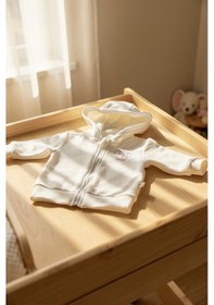 Resim Bebek/cocuk Nakış Detaylı Fermuarlı Sweatshirt Pembe 