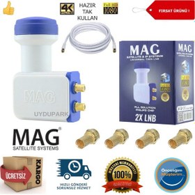 Resim Mag 2'li Philips Chip'li Lnb + 15 M Mag Anten Kablosu 