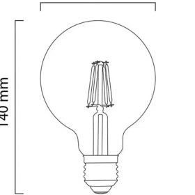Resim Decory 4,5 Watt G95 Rustik Led Ampul Bal Renk Kırılmaz Gövde Gün Işığı E27 Duylu 