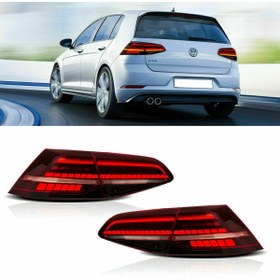 Resim X POWER TUNİNG Vw Golf 7 2013-2016 Golf 7.5 Dizayn Kırmızı Ledli Arka Stop Uyumlu 