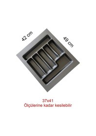 Resim Gri Renk Çekmece Içi Düzenleyici Kaşıklık T-2242 / 42x49 Cm Gri 