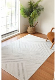 Resim Kaşmir Halı 7/24 Elegante Lumina Grey 80X300 CM Salon Mutfak Halısı Yolluk Kilim 