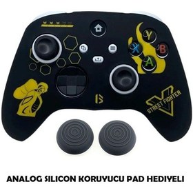Resim Xbox Series S/seris X 9.nesil Uyumlu Desenli Oyuncu Kolu Silikon Kılıf +analog Silikon Street Fıghter 