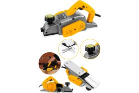 Resim Schatz 800W Sjs Metal Şanzıman Bakır Sargı Motor Çift Bıçaklı Planya Rende Makinesi Sarı 