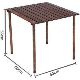 Resim Bag The Joy Ahşap Masa Sandalye Seti Antrasit-turuncu- 60 60 55cm Kahverengi - Turuncu 