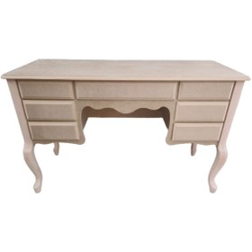 Resim BENGİ TİCARET Makyaj masa 19414 Dresuar 7Çekm Klasik MODEL Kayın Aslan Ayak HAM Ahşap MDF 