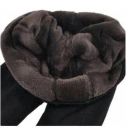 Resim Peluşlu Kışlık Termal Tayt Içlik Siyah Kadın Peluş Tayt Içi Polar Termal Kadın Taytı %95 Polyester 