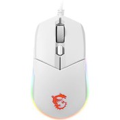 Resim MSI GG CLUTCH GM11 WHITE GAMING MOUSE 5.000 DPI OPTIK SENSOR RGB LED MYSTIC LIGHT OYUNCU FARESI BEYAZ 