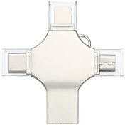 Resim Moveevo 64gb Çift Kullanım Mini Metal Usb 3.0 Flash Bellek - Type-c, Micro Usb Ve İos Uyumlu Cihazları İçin Destek, 65mb/s Okuma Hızı 