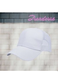 Resim Tezzgelsin Unisex Arkadan Ayarlanabilir Fileli Basic Beyzbol Kep Şapka Beyaz 