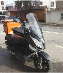 Resim Motocam Yuki T9 Strom 125 Ön Cam 2021-2026 Model 62cm Şeffaf Renkli 4mm 